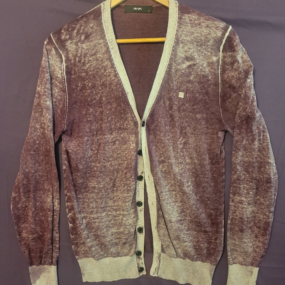 AVVA Purple Cardigan Sweater. Size L